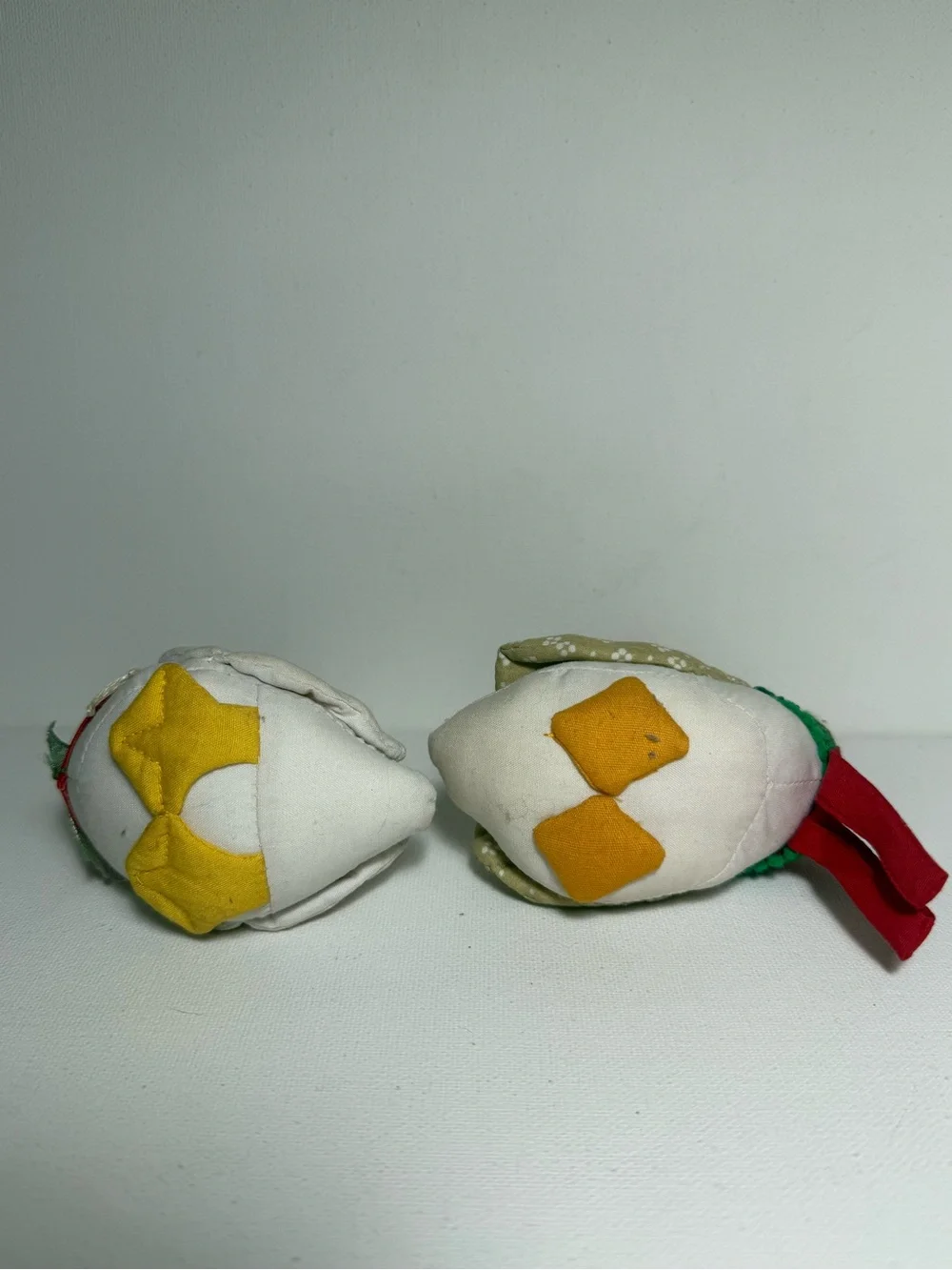 Vintage Mother and Father Goose Christmas Ornaments 80s
